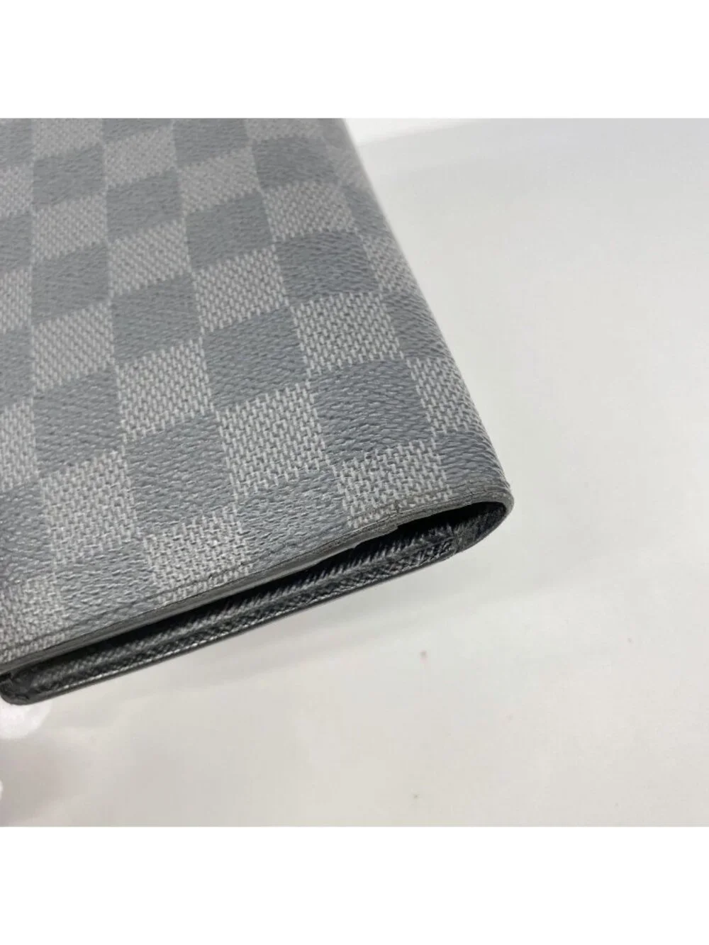 Louis Vuitton Wallet Damier Graphite Portefeuille Brazza Black Gray Vintage